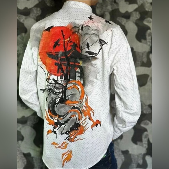 Hand painted Any Your Idea Custom Denim/Leather Jacket Bag Shoes - Picture 3 of 16